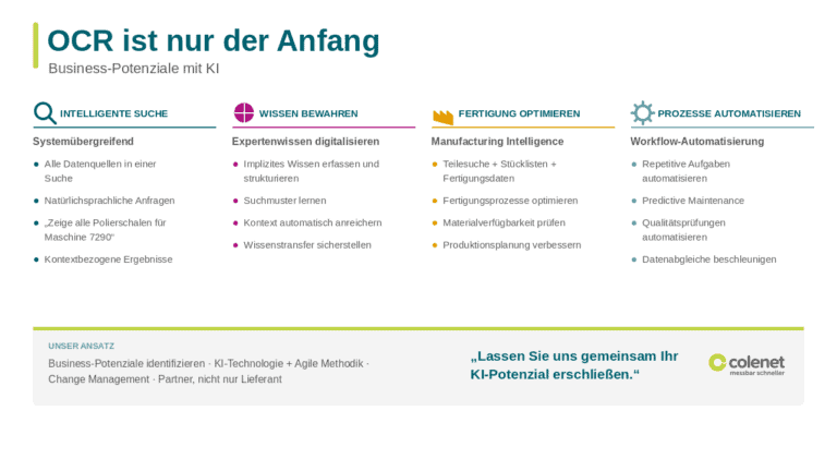 Grafik: Vorteile einer Optical Character Recognition (OCR) mittels KI